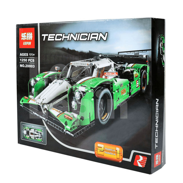 Конструктор Lepin 20003 Technician 2в1 Гоночный автомобиль (аналог Lego Technic 42039) 1250 деталей - фото 2 - id-p94954296