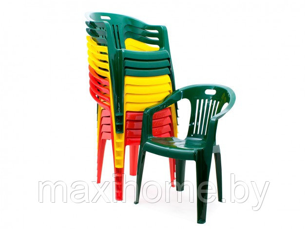 Стул пластиковый кресло "Комфорт", (красный) - фото 5 - id-p94961004