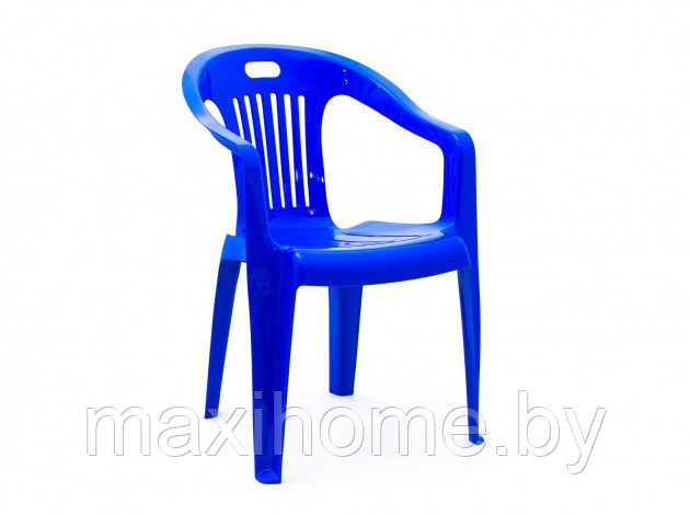 Стул пластиковый кресло "Комфорт", (синий)