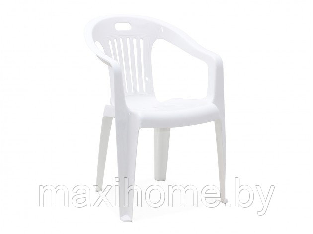 Стул пластиковый кресло "Комфорт", (белый)
