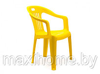 Стул пластиковый кресло "Комфорт", (желтый)