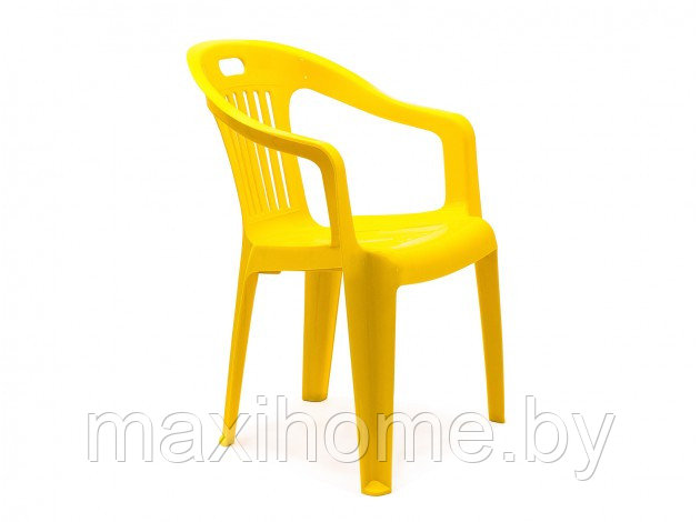 Стул пластиковый кресло "Комфорт", (желтый) - фото 1 - id-p94964811