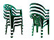 Набор пластиковой мебели Престиж 1+4 (Зеленый, красный, вишневый, темно-синий, белый), фото 3