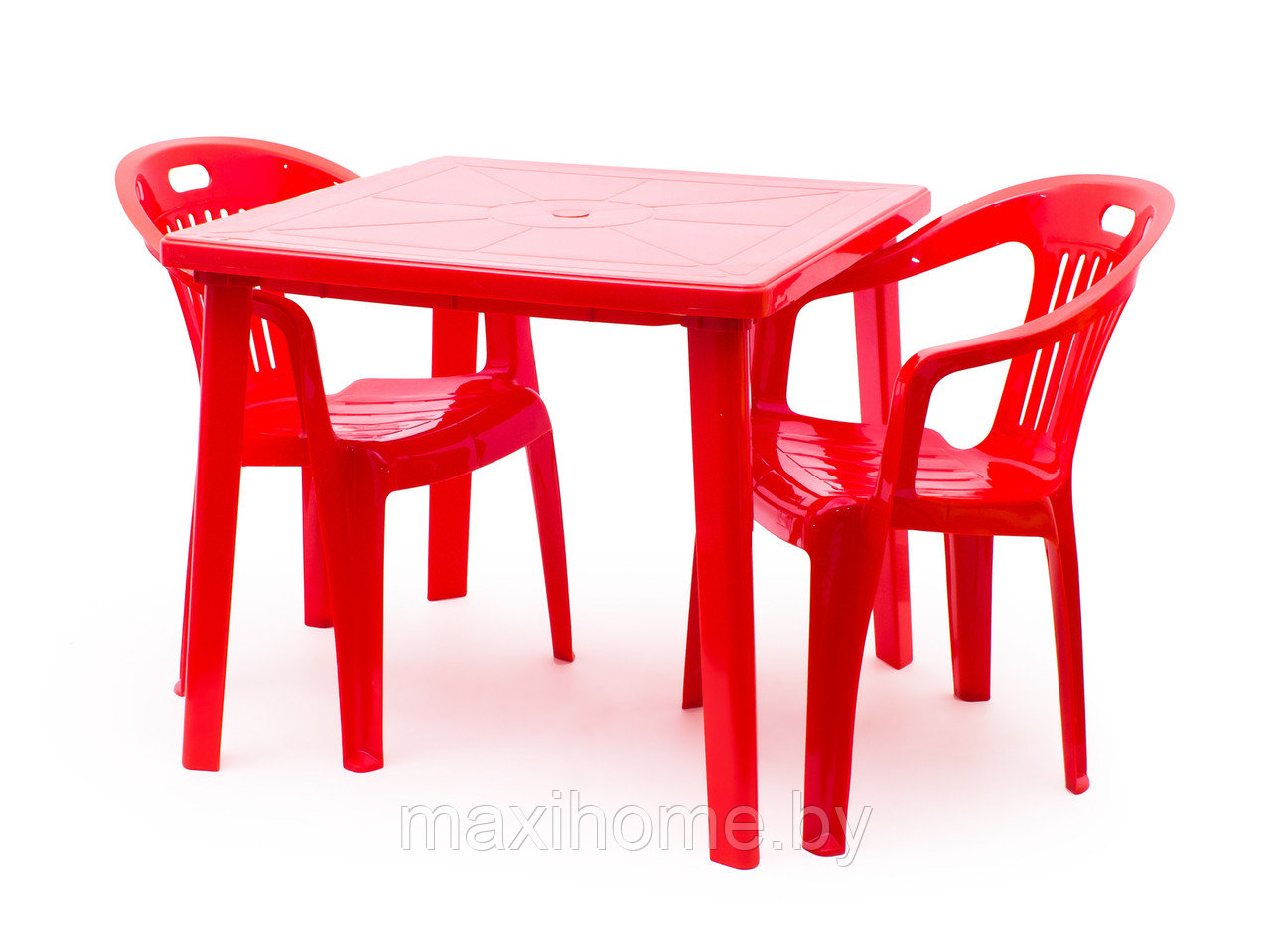 Набор пластиковой мебели Комфорт 1+2 (Зеленый, красный, вишневый, темно-синий, белый) - фото 2 - id-p94965926