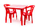 Набор пластиковой мебели Комфорт 1+2 (Зеленый, красный, вишневый, темно-синий, белый), фото 2