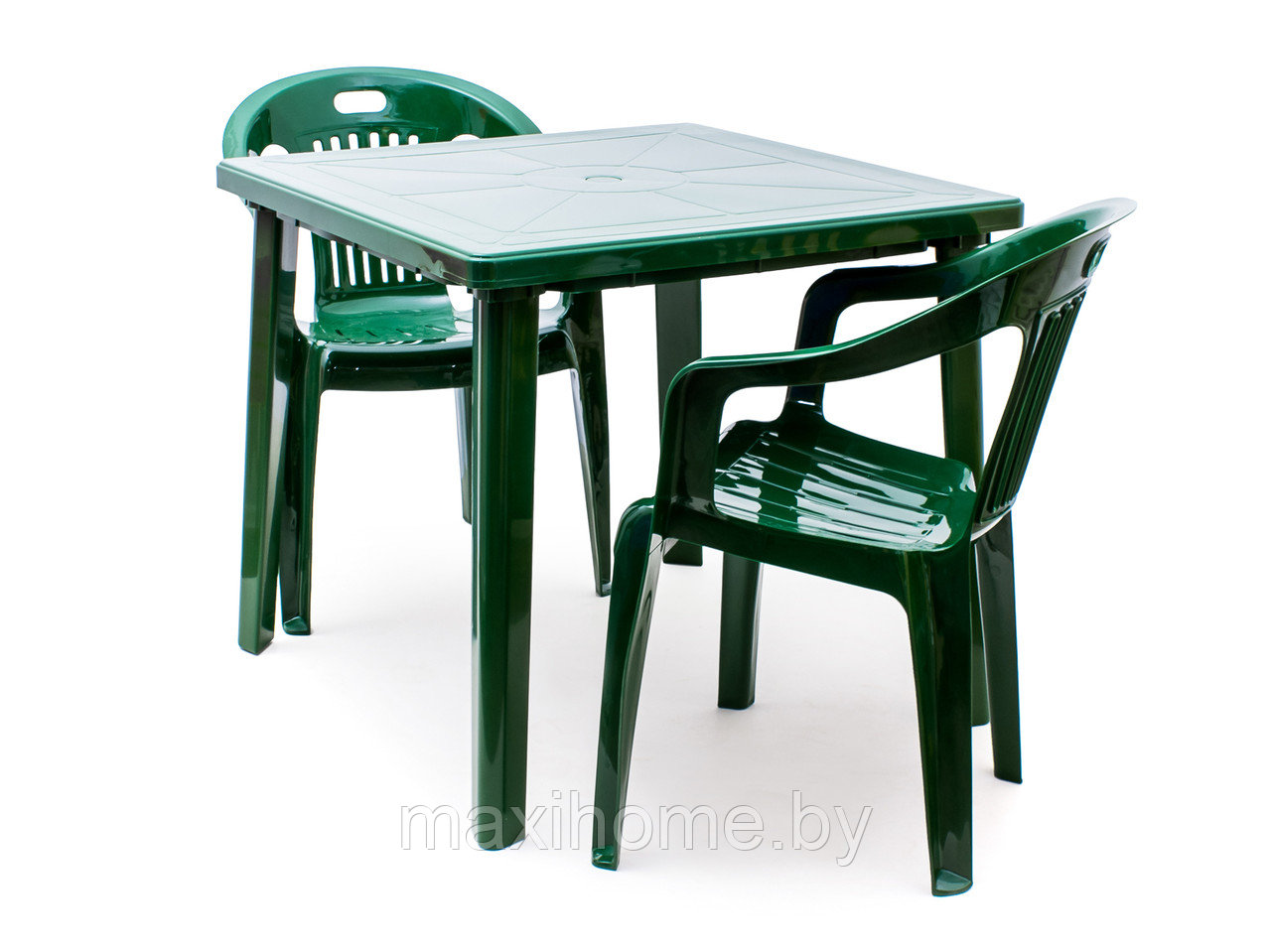 Набор пластиковой мебели Комфорт 1+2 (Зеленый, красный, вишневый, темно-синий, белый) - фото 3 - id-p94965926