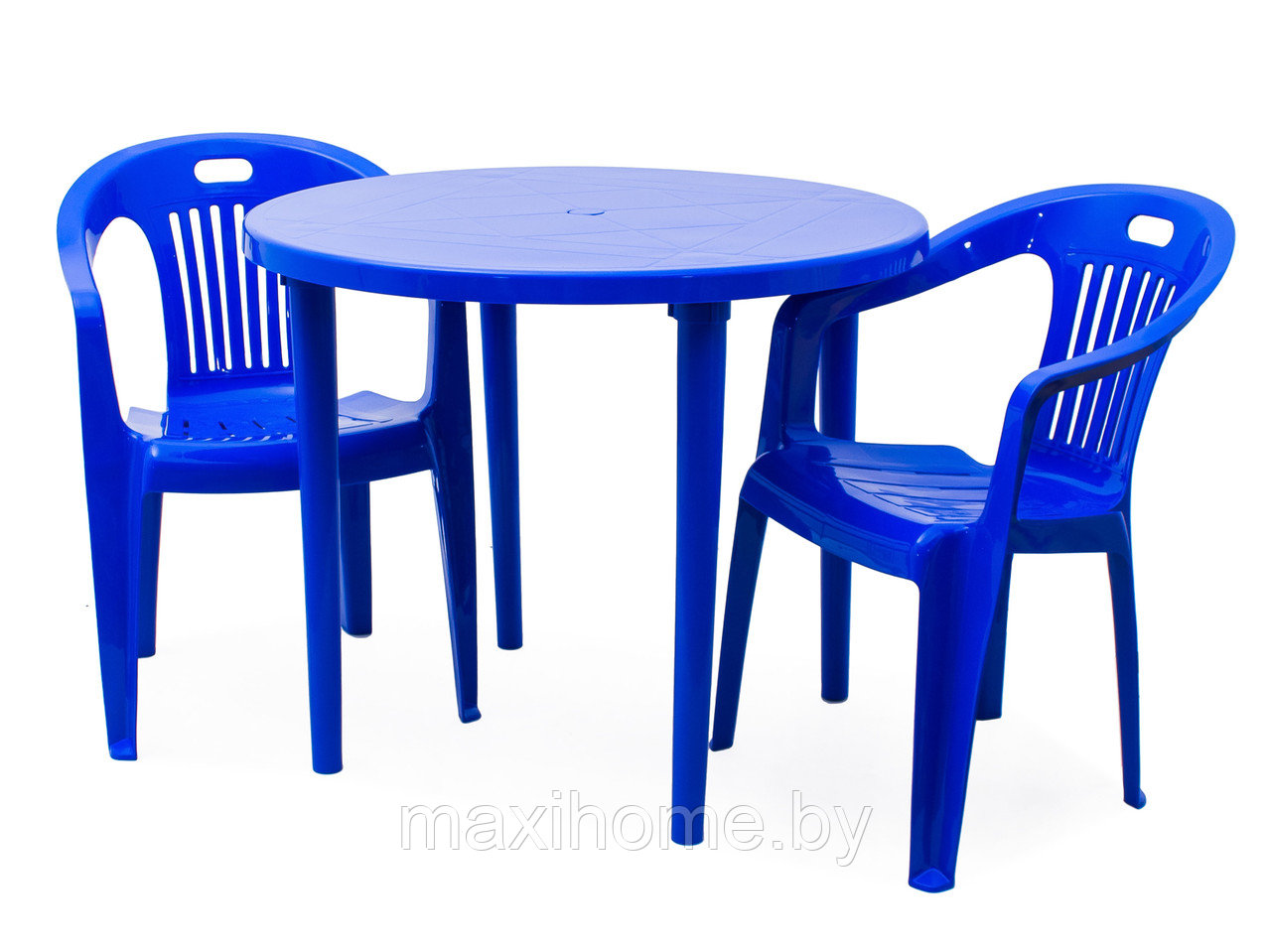Набор пластиковой мебели Комфорт 1+2 (Зеленый, красный, вишневый, темно-синий, белый) - фото 1 - id-p94965926
