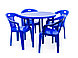 Набор пластиковой мебели Комфорт 1+4 (Зеленый, красный, вишневый, темно-синий, белый), фото 4