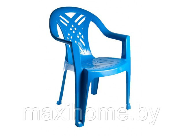 Стул пластиковый кресло "Престиж", (синий)