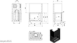 Каминная топка MAJA/L/BS/G 12 kW левая сторона без деления  подъем вверх, фото 2