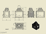 Каминная топка Kratki Zuzia туннель и правая сторона 16 Kw, фото 2
