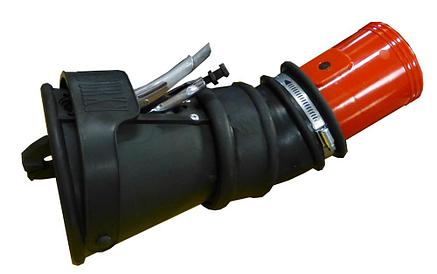 Резиновая насадка на спаренные выхлопные трубы, для шланга 125 мм, фото 2