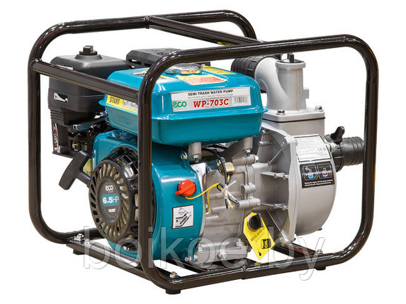 Мотопомпа бензиновая ECO WP-703C (для слабозагрязненной воды, 4,9 кВт, 700 л/мин, 4-х такт, 2"), фото 2