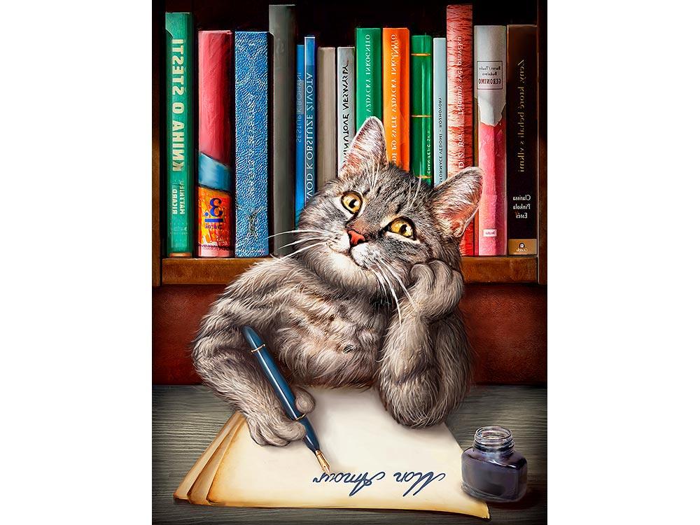 Книги ученый кот. Алмазная мозаика кот ученый. Кот ученый. Умный кот. Кот с книжкой.