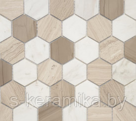 Мозаика из камня Мозаика Pietrine Pietra Mix 3 MAT Hexagon 305х295мм