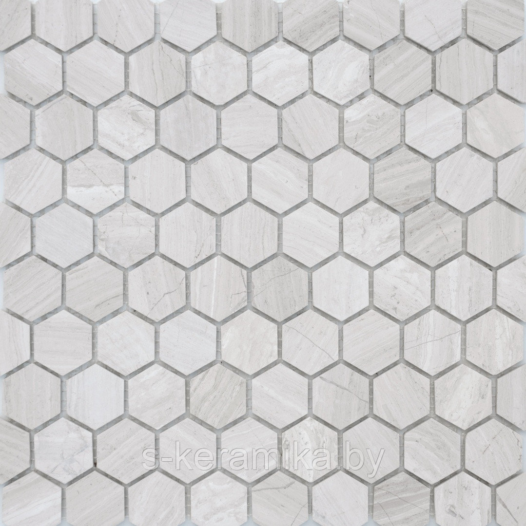 Мозаика из камня Мозаика Pietrine Travertino Silver MAT Hexagon 305х295мм - фото 1 - id-p95101291