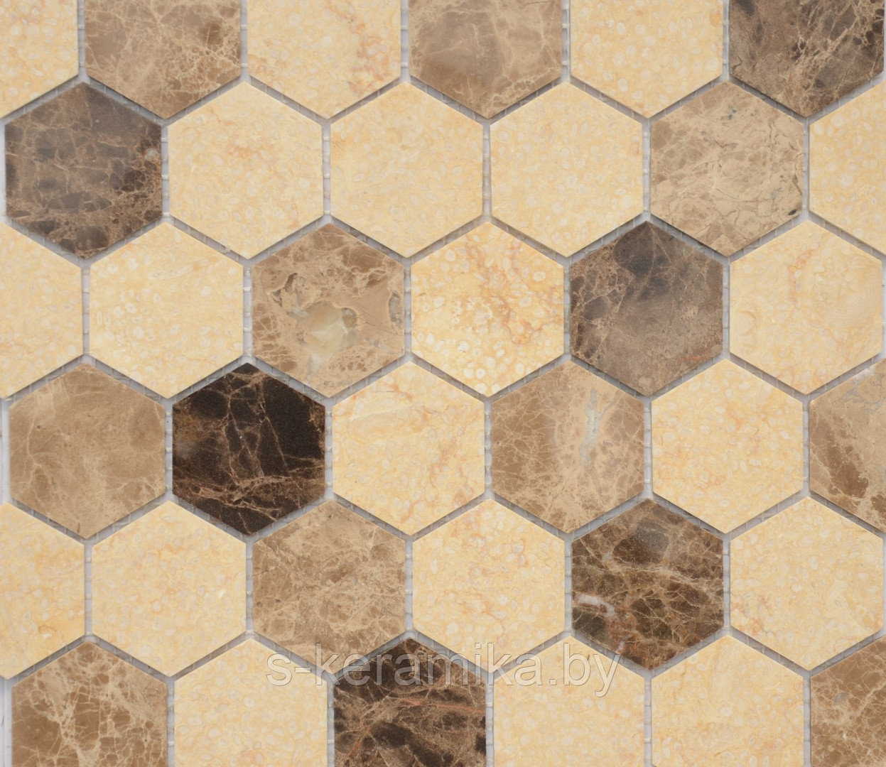 Мозаика из камня Мозаика Pietrine Pietra Mix 1 MAT Hexagon 305х295мм