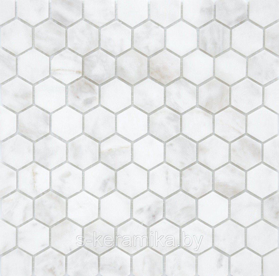 Мозаика из камня Мозаика Pietrine Dolomiti Bianco MAT Hexagon 305х295мм - фото 1 - id-p95106251