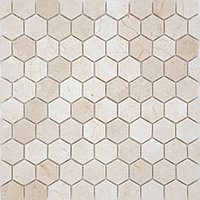 Мозаика из камня Мозаика Pietrine Crema Marfil MAT Hexagon 305х295мм