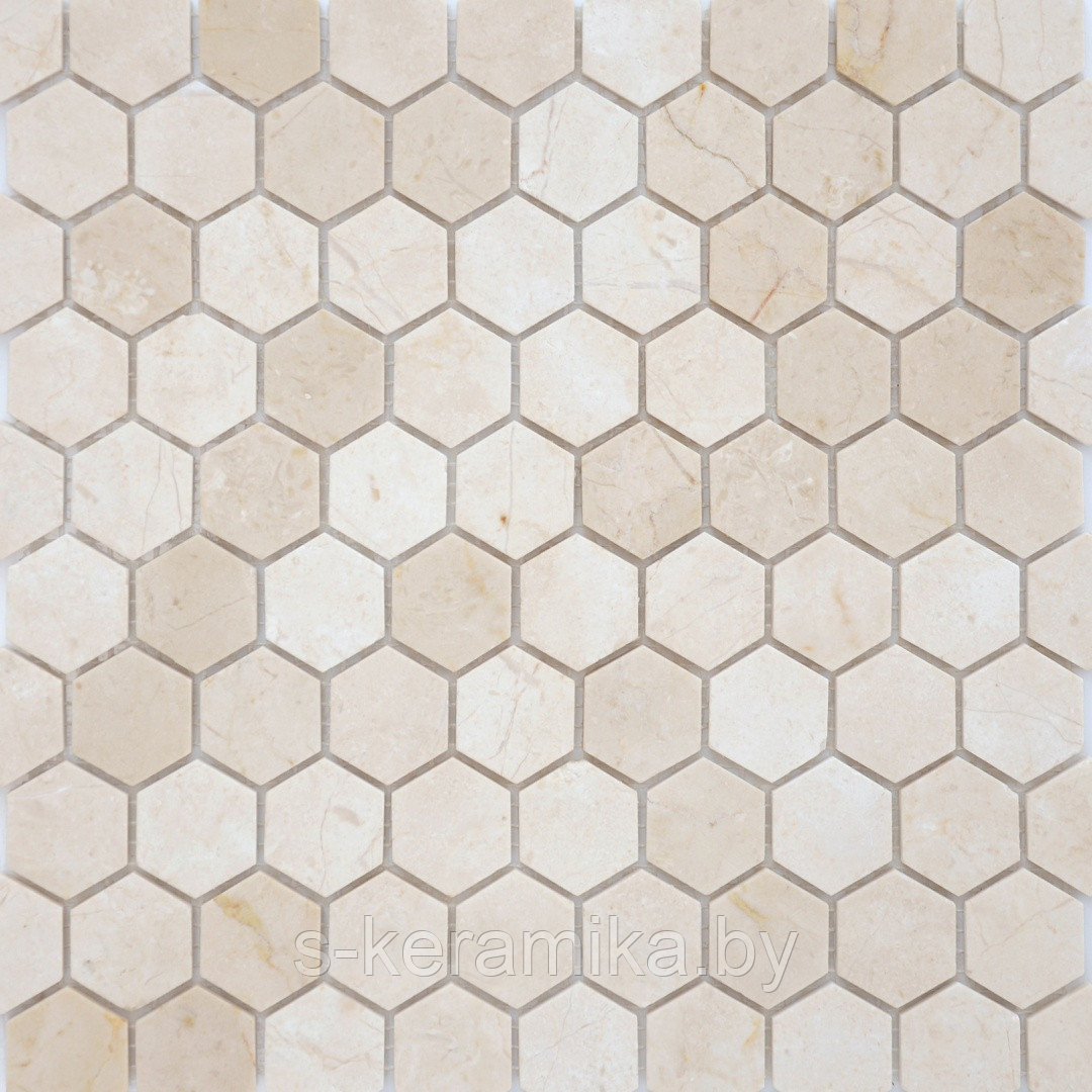 Мозаика из камня Мозаика Pietrine Crema Marfil MAT Hexagon 305х295мм - фото 1 - id-p95106302