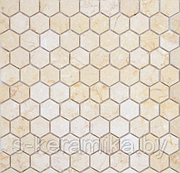 Мозаика из камня Мозаика Pietrine Botticino MAT Hexagon 305х295мм