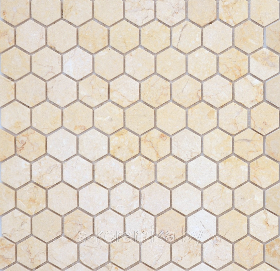 Мозаика из камня Мозаика Pietrine Botticino MAT Hexagon 305х295мм - фото 1 - id-p95106433