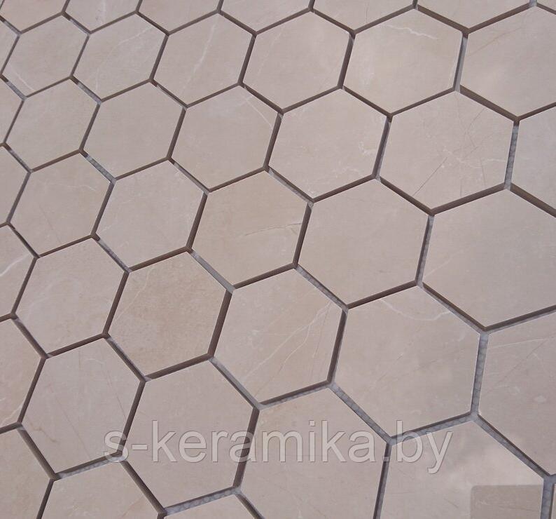 Мозаика из керамогранита Pietrine Emperador Dark POL Hexagon308х267мм