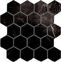 Мозаика из керамогранита Marble Porcelain Marrone oriente POL Hexagon 308х267мм