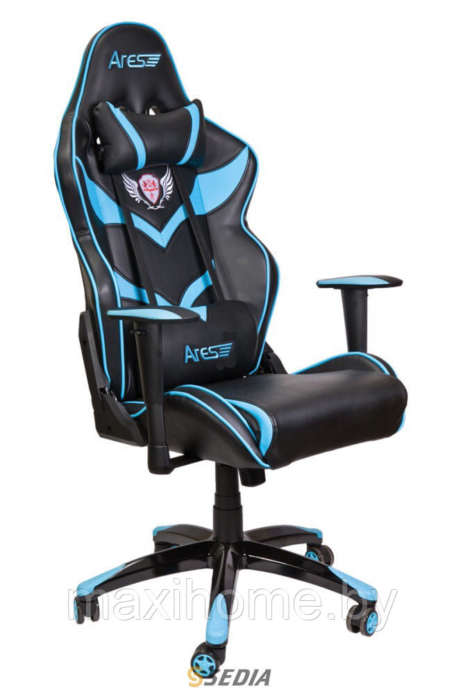 Кресло поворотное VIPER, ECO, чёрный+синий - фото 1 - id-p95114280