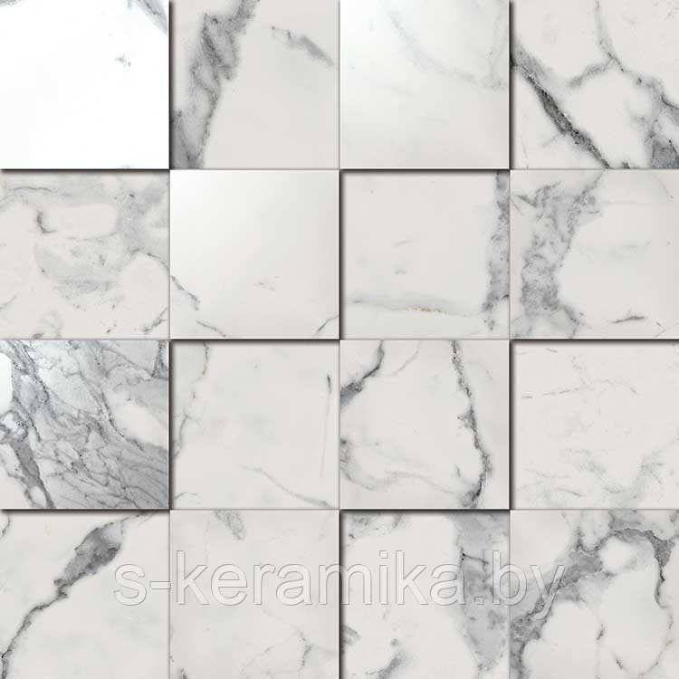 Мозаика из керамогранита Charme Evo Statuario Mosaico 3D 300х300мм - фото 1 - id-p95115235