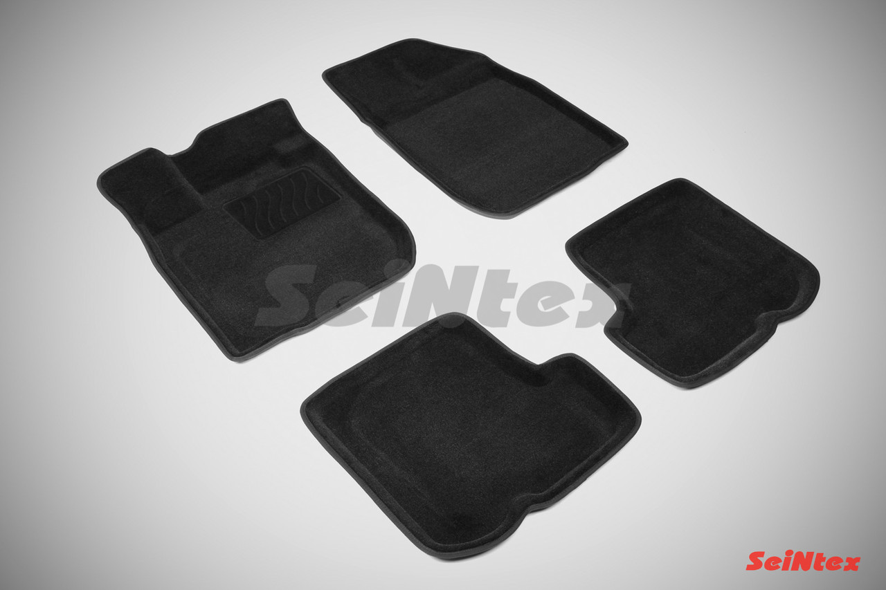Ворсовые 3D коврики RENAULT SANDERO Черный 2010- - фото 1 - id-p95163124