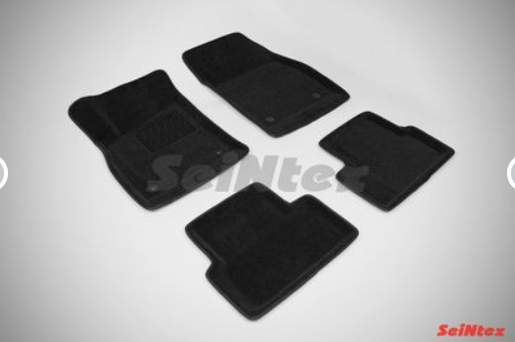 Ворсовые 3D коврики CHEVROLET CRUZE Черный 2009-2015 - фото 1 - id-p95163116