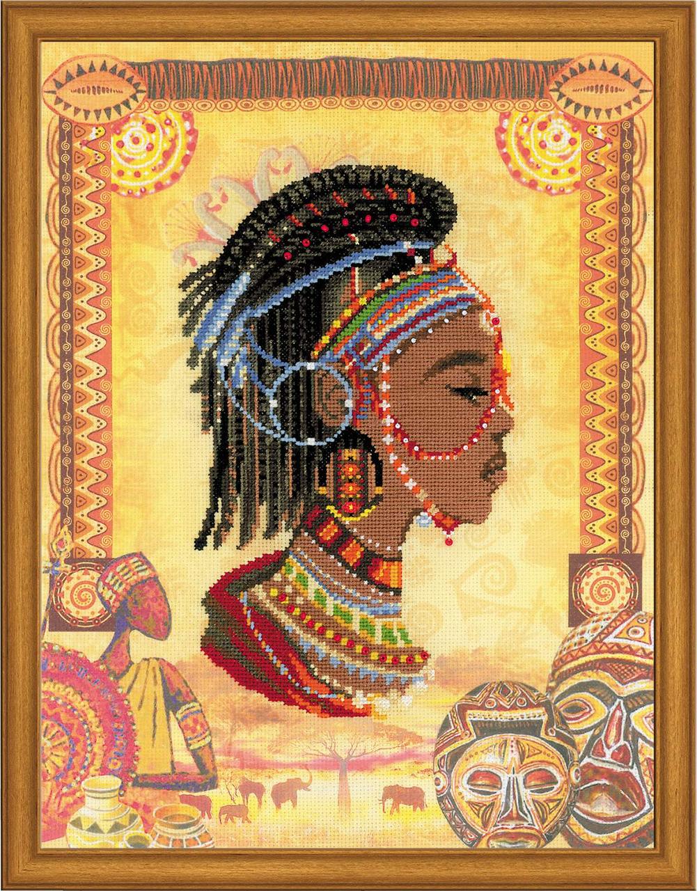 Набор для вышивания крестом «Африканская принцесса».