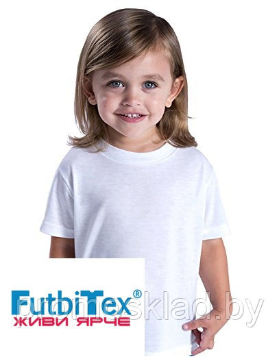 Futbitex белыедетские футболки для сублимационной печати, имитация хлопка - фото 1 - id-p95164948