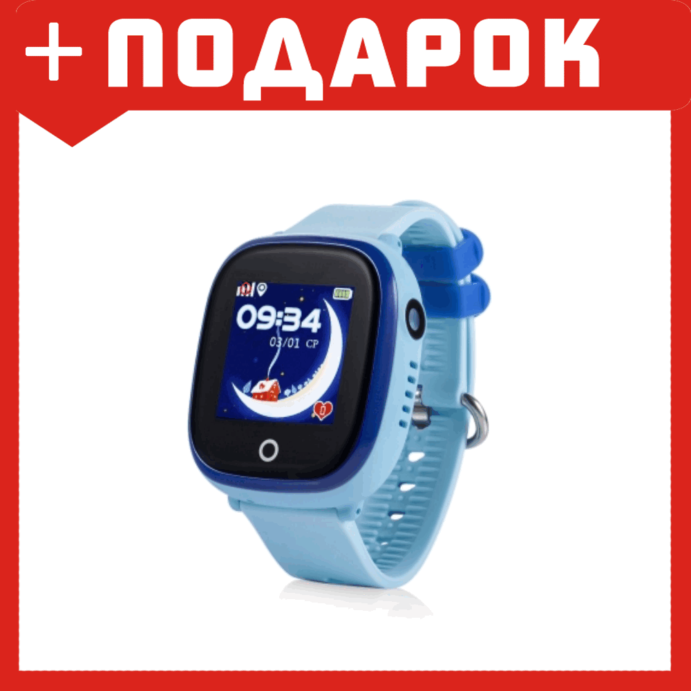 Детские часы с GPS трекером Wonlex GW400X Водонепроницаемые (голубой) - фото 1 - id-p87715434