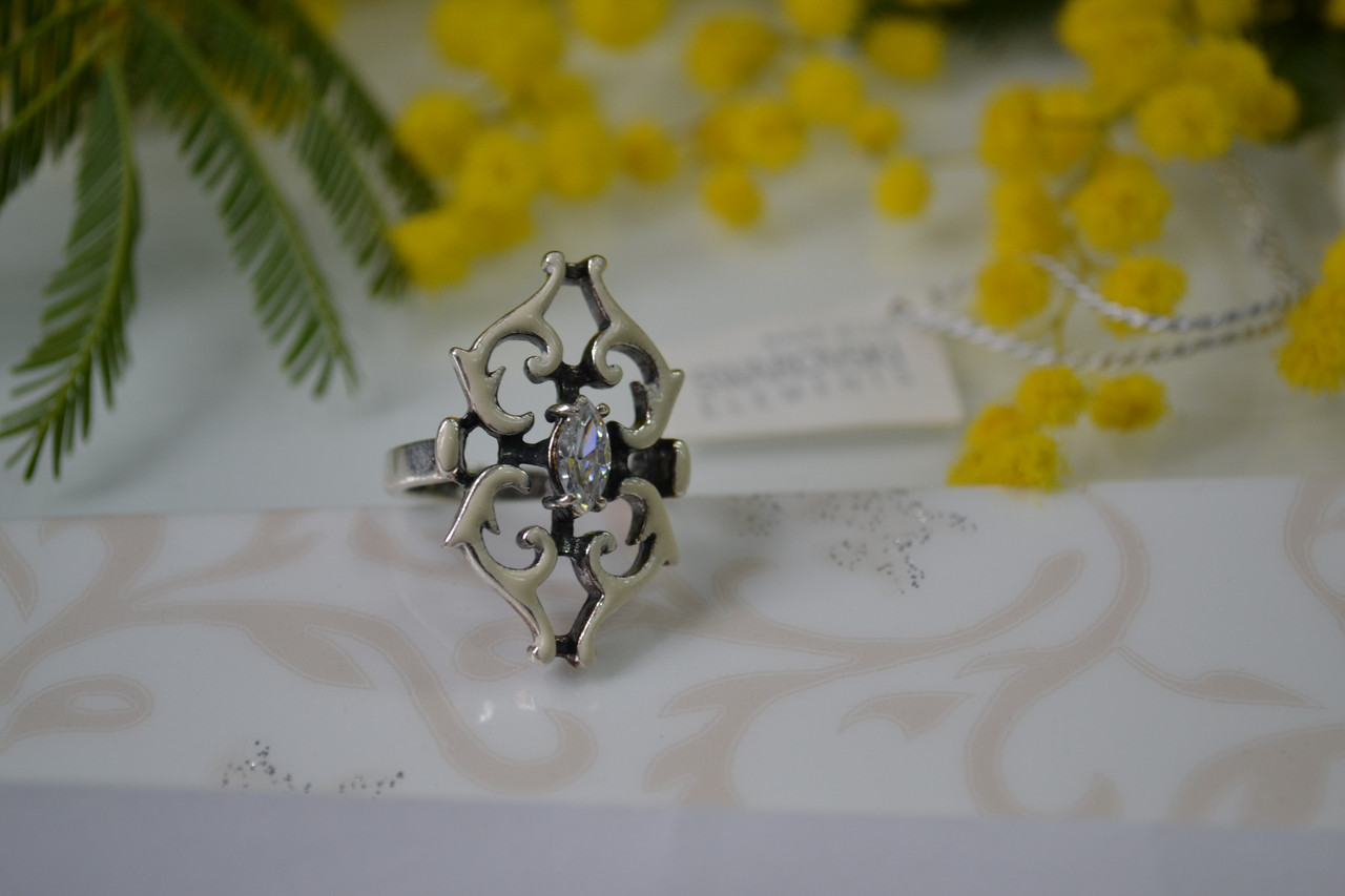 Кольцо в серебре с кристаллами Swarovski