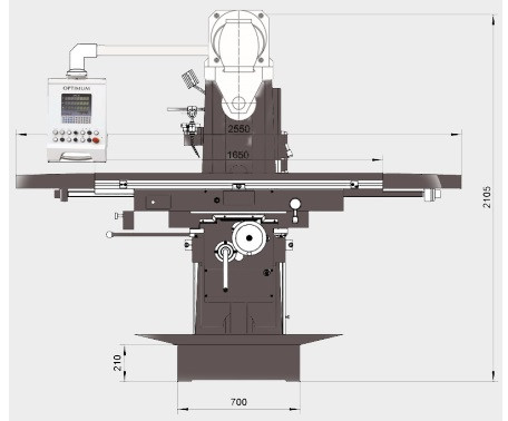 Универсальный фрезерный станок OPTImill MT 230S - фото 4 - id-p95165033