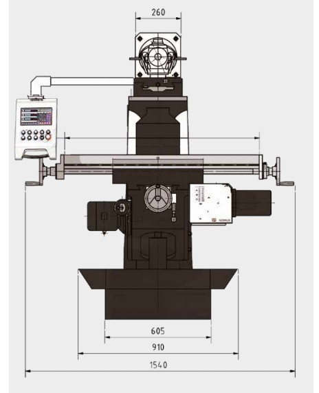 Фрезерный универсальный станок OPTImill MT100 / 380В - фото 3 - id-p2617554