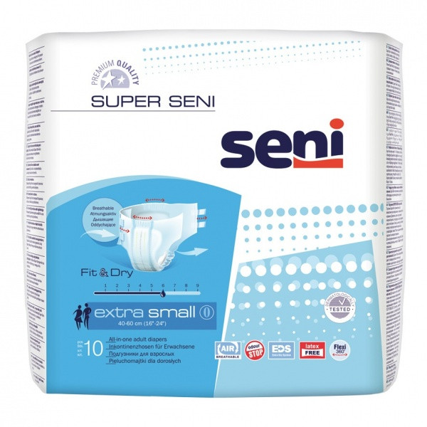 Подгузники для взрослых SUPER SENI EXTRA SMALL 10 шт.