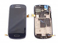 Дисплей Original для Samsung Galaxy S3 mini I8190 В сборе с тачскрином. С рамкой. Синий