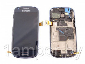 Дисплей Original для Samsung Galaxy S3 mini I8190 В сборе с тачскрином. С рамкой.  Синий
