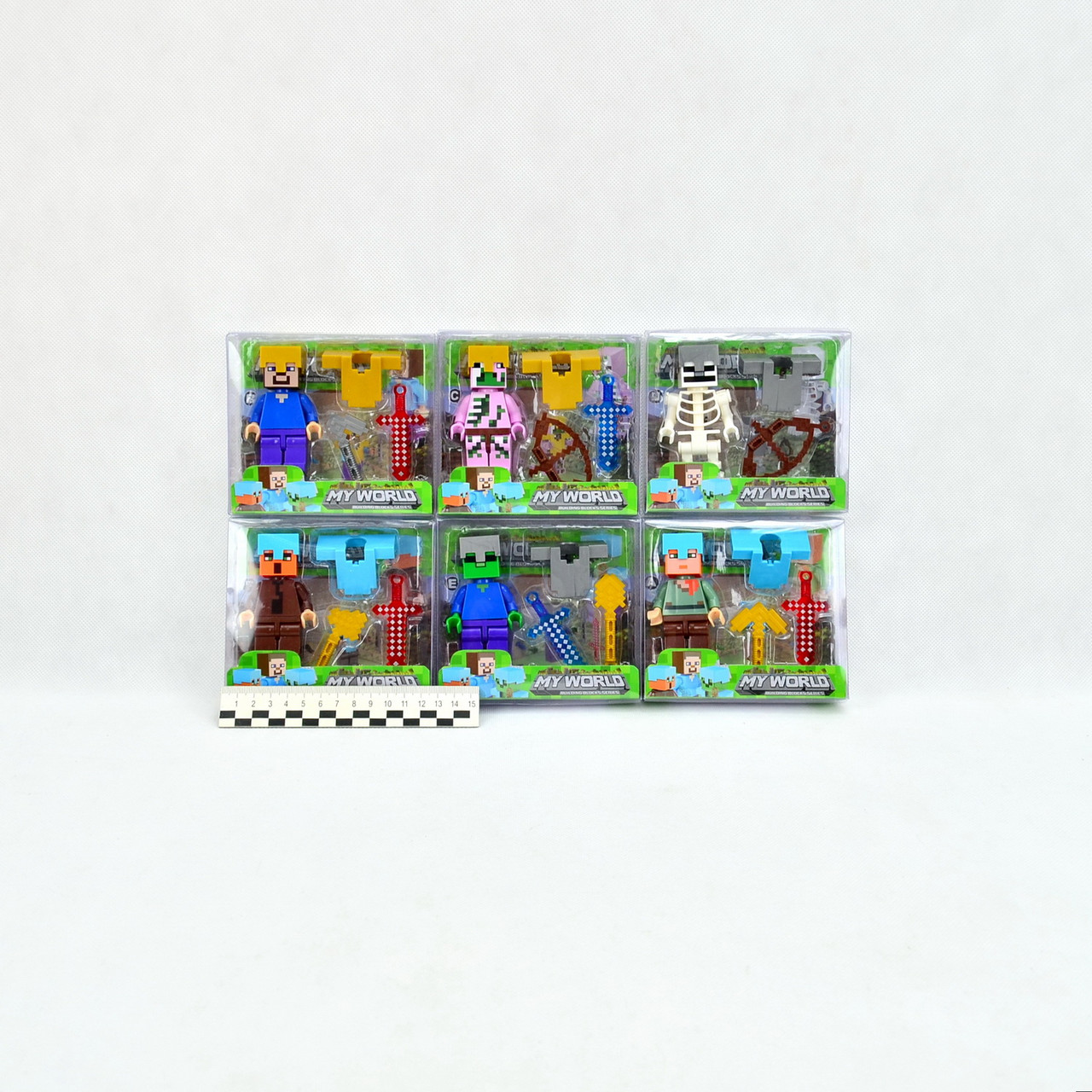Набор фигурок 6 штук (аналоги LEGO) "Майнкрафт MY WORLD"(большие детали)