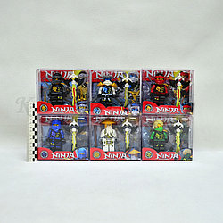 Набор фигурок 6 штук (аналоги LEGO) "Ниндзя Мастера Кружитцу / Ninja Masters of Spinjitzu"(большие детали)