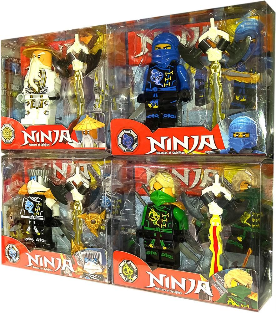 Набор фигурок 6 штук (аналоги LEGO) "Ниндзя Мастера Кружитцу / Ninja  Masters of Spinjitzu"(большие детали)