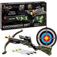 Детский арбалет со стрелами на присосках Crossbow Set 35881Z с мишенью и лазерным прицелом