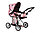 Коляска для кукол с люлькой, коляска-трансформер MELOBO 9346, от 2-х лет, розовая, фото 8