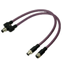 Y connection cable ICZ-3T-0,3M-PUR ABG-V15B-G, фото 2