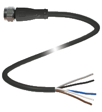 Cable socket, shielded V15-GV4A-BK3M-PUR-U5/ABG-MOBA - фото 1 - id-p95199573