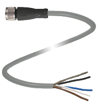 Cable socket, shielded V15-G-5M-PUR-ABG5 - фото 1 - id-p95199575
