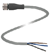 Female connector V11-G-0,8M-PVC